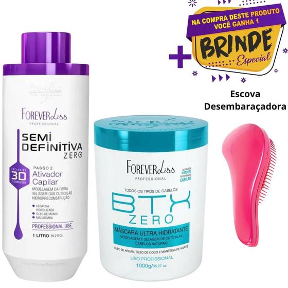 Imagem de Kit Progressiva Semi Definitiva Zero 1L + BTX Zero Forever Liss 1Kg