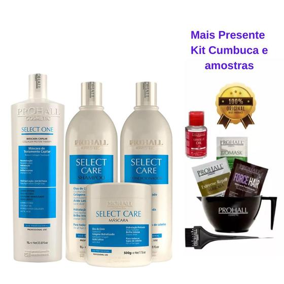 Imagem de Kit Prohall Select One Select Care 1L Tratamento Pós Química