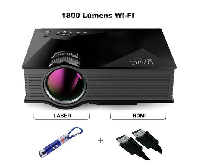 Kit Projetor Retroprojetor Data Show Datashow Hdmi Laser Aula Wifi 1800 lumens Menor preço em Kit Projetor Retroprojetor Data Show Datashow Hdmi Laser Aula Wifi 1800 lumens
