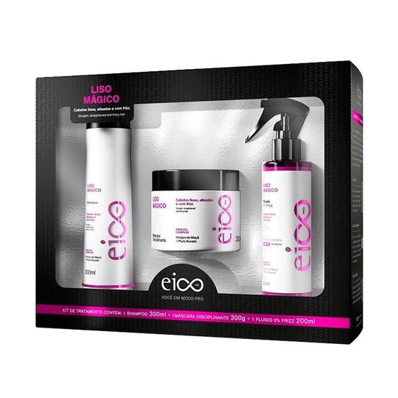 Imagem de Kit Promo Shampoo, Máscara e Fluido Liso Mágicos Eico