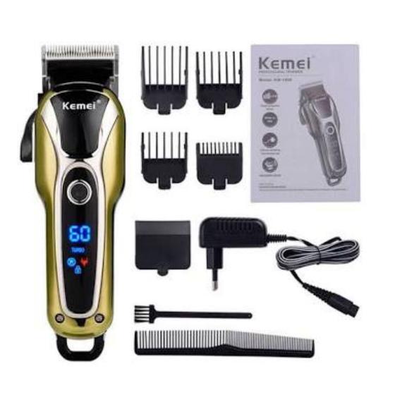 Imagem de Kit Promocional Barbeiro Maquina Corte Kemei + Shaver Kemei