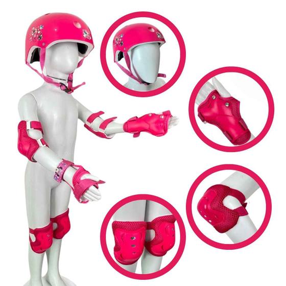 Imagem de Kit Proteção Infantil Original Disney - Zippy Toys - Capacete Joelheira Cotoveleira Para Esportes Bicicleta Patins Skate