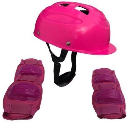 Imagem de Kit Proteção Infantil Para Skate Patins Patinete Rosa