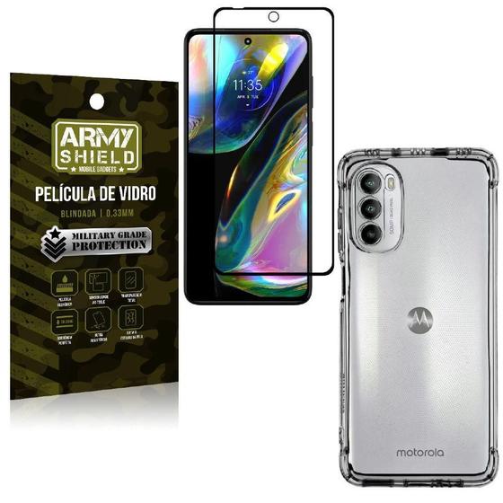 Imagem de Kit Proteção Total Moto G82 Com Capa E Película 3D