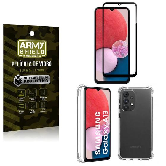 Imagem de Kit Proteção Total Samsung A13 4G com Capa e Película 3D Armyshield