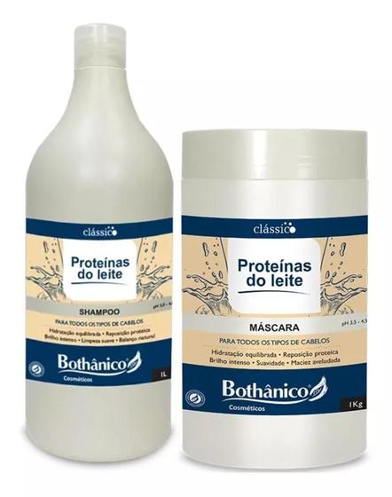 Imagem de Kit Proteínas Do Leite 1kg Bothânico Cosméticos (sh E Másc)