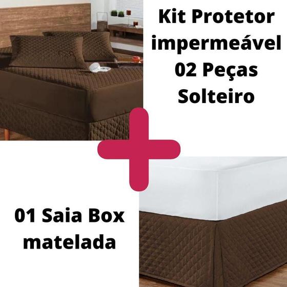 Imagem de Kit Protetor Colchão Solteiro + 1 Capa Travesseiro