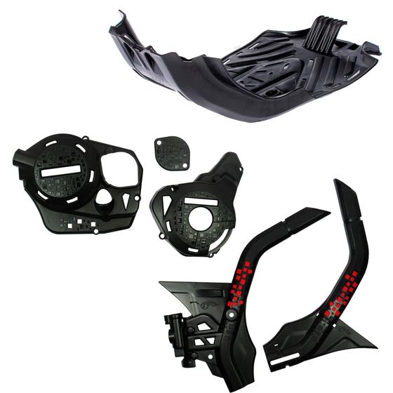 Imagem de Kit Protetor de Motor + Quadro + Tampas Motor Defender CRF250F