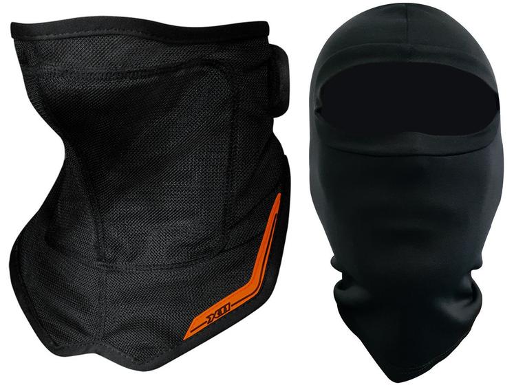 Imagem de Kit Protetor de Pescoço Ventilado X11 Anti Linha Pipa + Balaclava Touca Ninja Segunda Pele