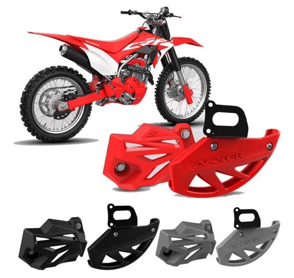 Imagem de Kit protetor disco traseiro + prot caliper crf 250f vermelho