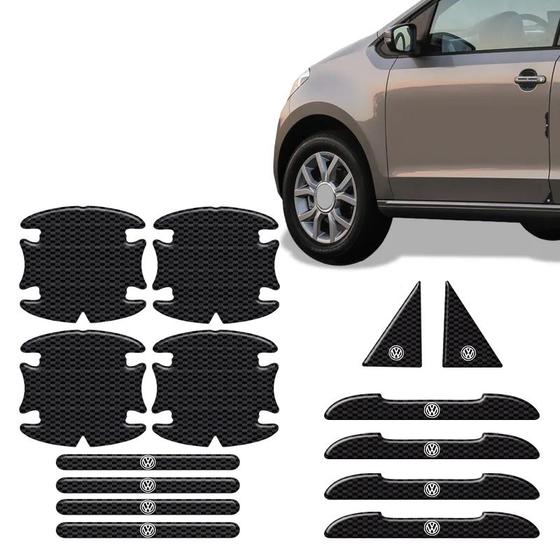 Imagem de Kit Protetor Maçaneta Fibra de Carbono Volkswagen Resinado