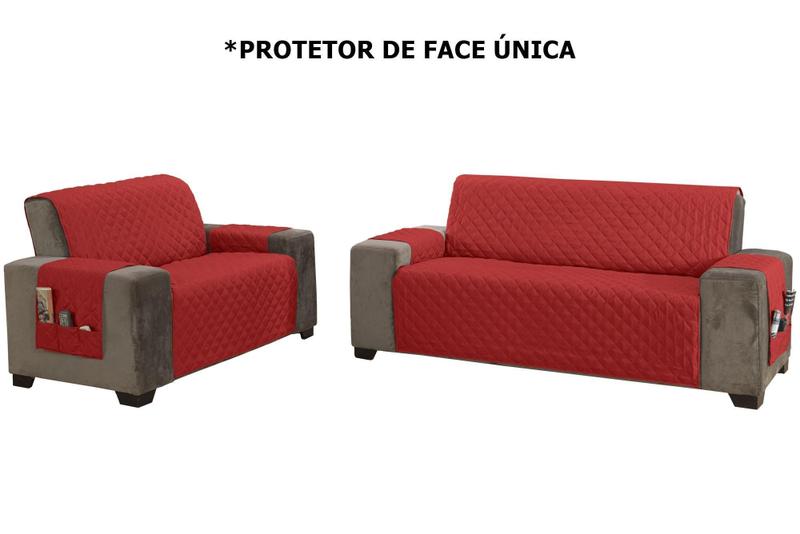 Imagem de Kit Protetor Sofá 2 E 3 Lugares Classic Face Única 1,10M E