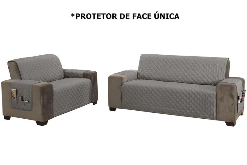 Imagem de Kit Protetor Sofá 2 E 3 Lugares King Classic Face Única