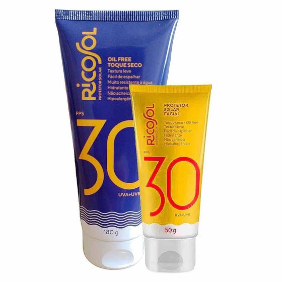 Imagem de Kit Protetor Solar Corporal 180G+Facial 50G 30 Fps - Ricosol