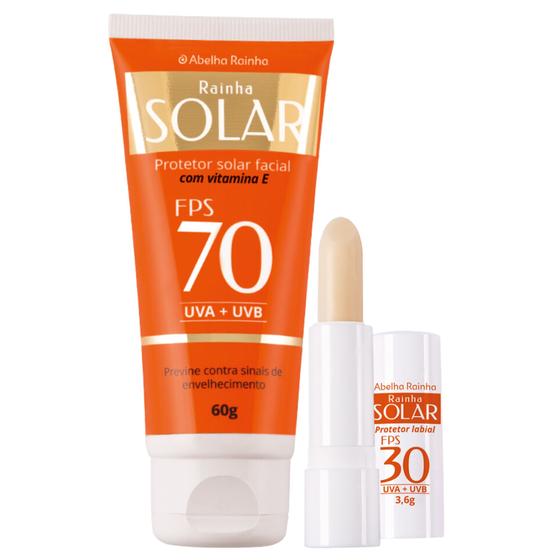 Imagem de Kit Protetor Solar Facial  70 FPS + Protetor Labial 30 FPS 