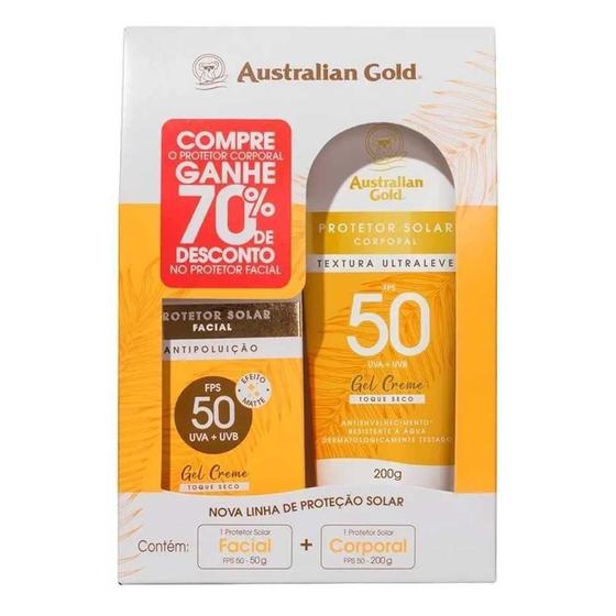 Imagem de Kit Protetor Solar Facial + Corporal Australian Gold - 50FPS