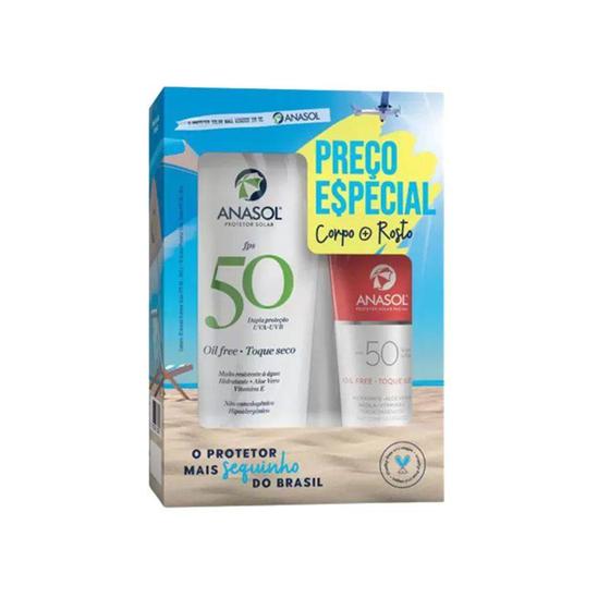 Imagem de Kit Protetor Solar Facial E Corporal Anasol Fator 50 UVB UVA