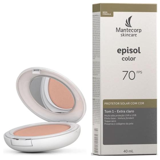 Kit Protetor Solar Pele Extra Clara FPS 50 Pó Compacto 10g e Protetor Solar Tom 1 Extra Claro FPS 70 40ml Episol Color Menor preço em Kit Protetor Solar Pele Extra Clara FPS 50 Pó Compacto 10g e Protetor Solar Tom 1 Extra Claro FPS 70 40ml Episol Color