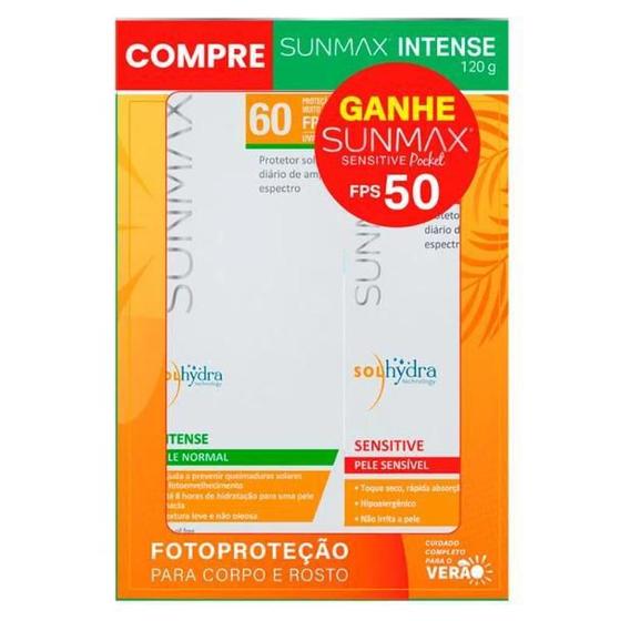 Imagem de Kit Protetor Solar Sunmax Intense Fps60 120G + Sensitive Po