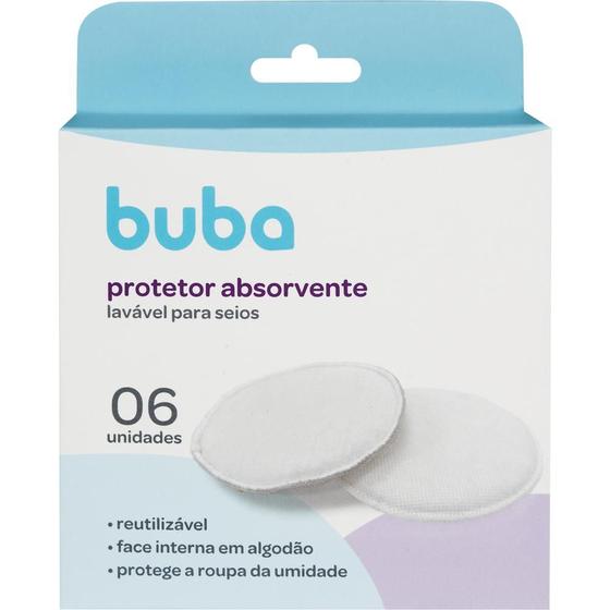 Imagem de Kit Protetores Absorventes Para Seios Laváveis - Branco Buba
