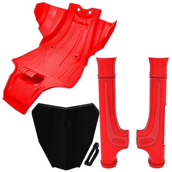 Imagem de Kit Protetores Anker De Motor e Bengalas Honda Number Plate Biker Crf 250f 