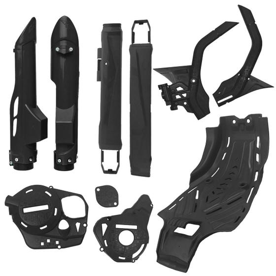 Imagem de Kit Protetores De Motor Quadro Tampas Motor Balança Bengala Amx Defender Crf 250f