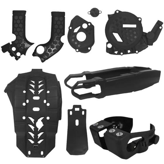 Imagem de Kit Protetores De Motor Quadro Tampas Motor Balança Bengala Amx Kxf 250 Kx 250 X/Xc