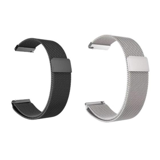 Imagem de Kit Pulseira 20mm Magnética Compatível Com Relógio e Smartwatch Com Pinos de Engate Rápido