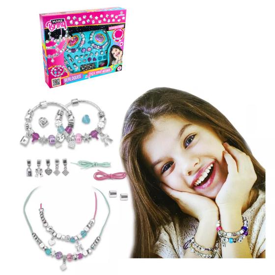 Imagem de Kit Pulseira Berloque Pingentes Infantil Meninas Stile