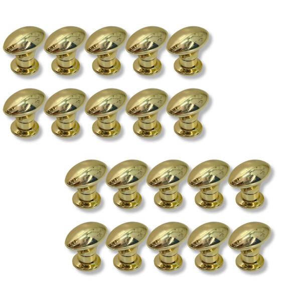 Imagem de Kit Puxador Dourado Village Elegante Lote Atacado Promocional Furo Único P/ Móveis  