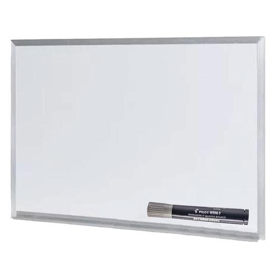 Imagem de Kit Quadro Branco 60x40 Standart com Moldura em Alumínio e Pincel WBM7 Preto - Cortiart