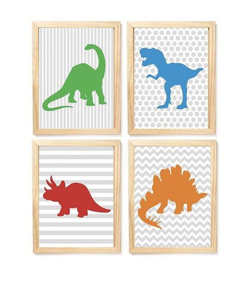 Imagem de Kit quadro decorativo infantil dinossauro  quarto criança bebê enxoval