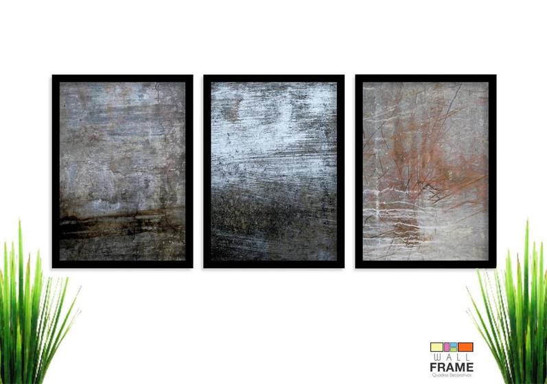 Imagem de Kit Quadro Decorativo Moderno 3 peças de 40x60 com Moldura 