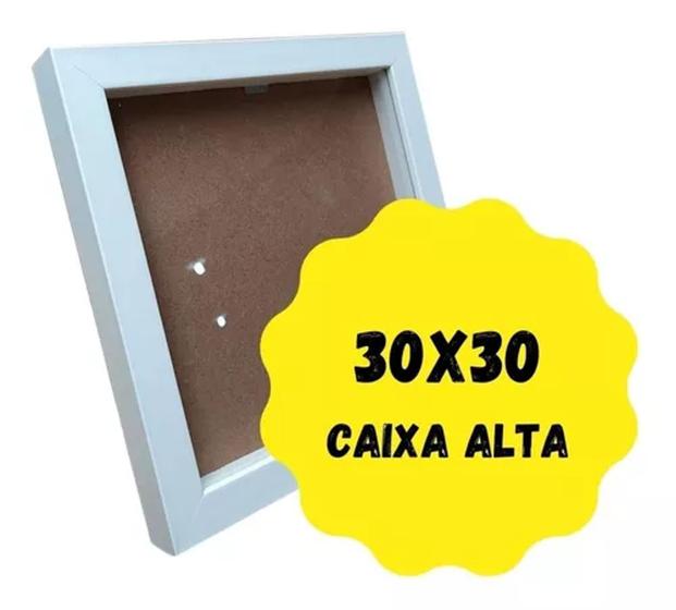 Imagem de Kit Quadro Porta Retrato 30x30 Moldura Caixa Alta 6 Unidades