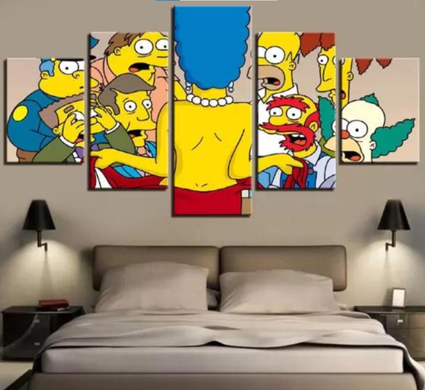 Imagem de Kit Quadros Decoração 5 pçs sinpsons marge "