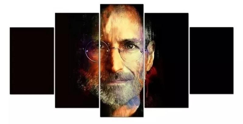 Imagem de Kit Quadros Decoração 5 pçs Steve Jobs"