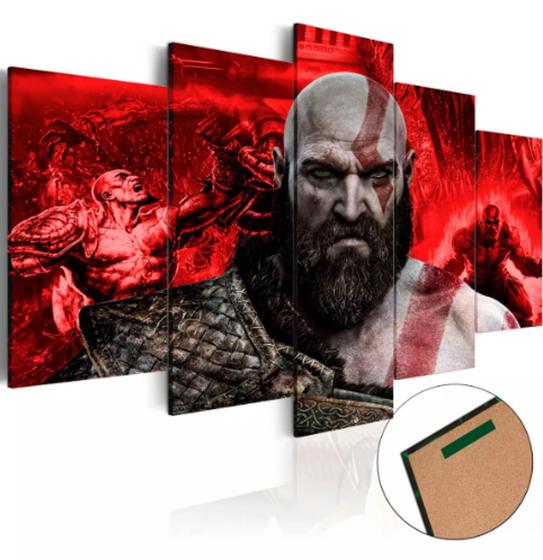 Imagem de Kit Quadros Decoração God Of War Kratos"