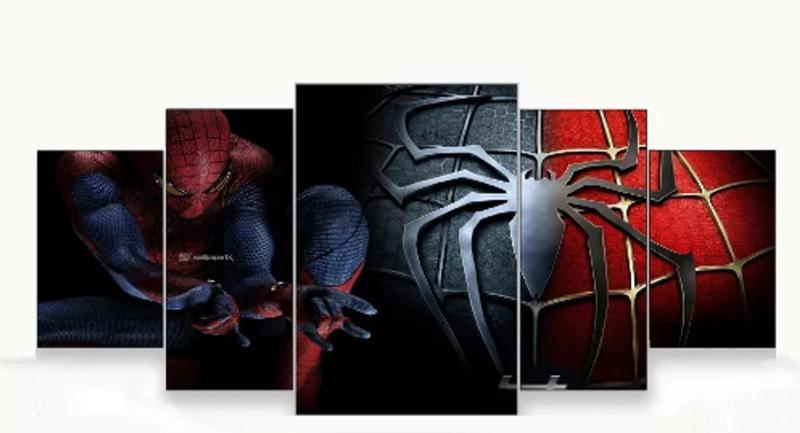 Imagem de Kit Quadros Decoração Homem Aranha Dividido "