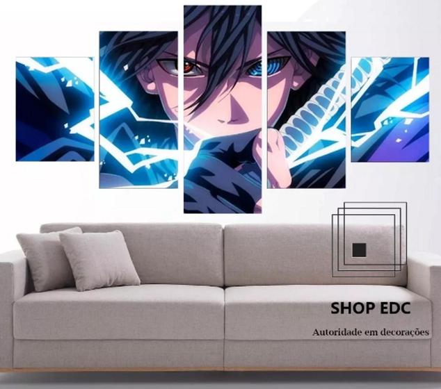 Imagem de Kit Quadros Decoração Sasuke Rikudou Anime Naruto"