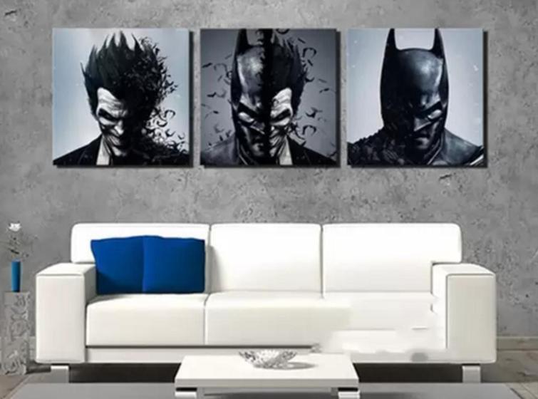 Imagem de kit quadros decorativos 3 peças Batman VS Coringa"