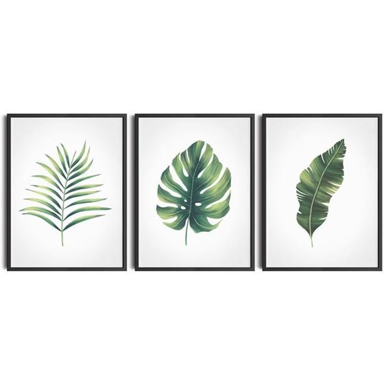 Imagem de Kit Quadros Decorativos Folhas Da Vida Decor Botânico