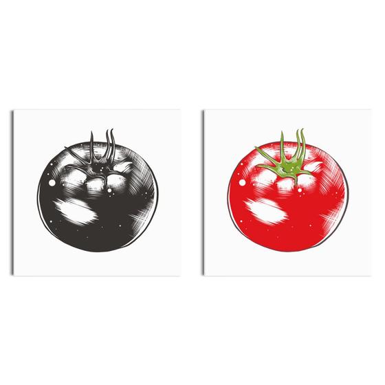 Imagem de Kit Quadros Decorativos Tomates Cozinha Vintage