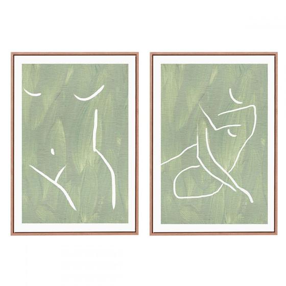 Imagem de kit quadros em canvas -  2 peças de 60 x 42 x 3 cm