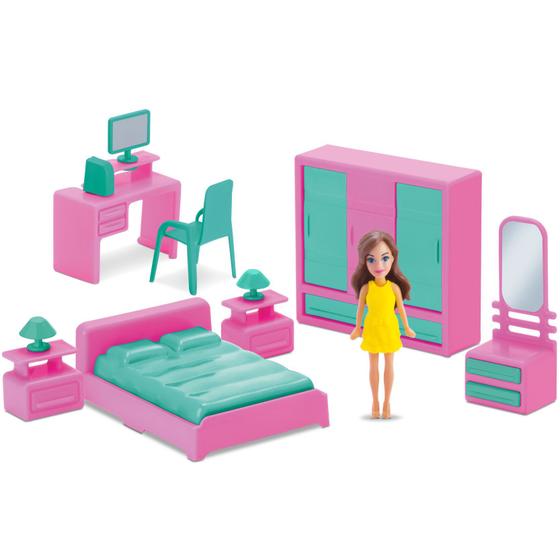 Imagem de Kit Quarto Brinquedo Coleção Judy Com Boneca - Samba Toys