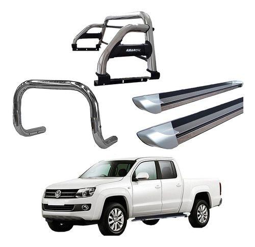 Imagem de Kit Quebra Mato estribo Oval santo Anth2 Amarok Cd Cromadoa