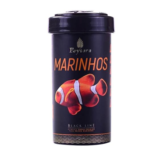 Imagem de Kit Ração Poytara Black Line Marinhos 350G Peixes P M G