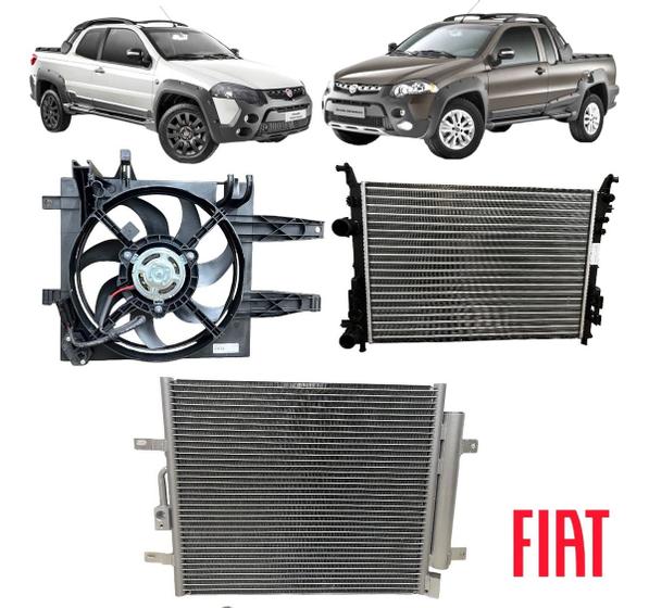 Imagem de Kit Radiador Fiat Strada Adventure 1.8 16v 2002/2020