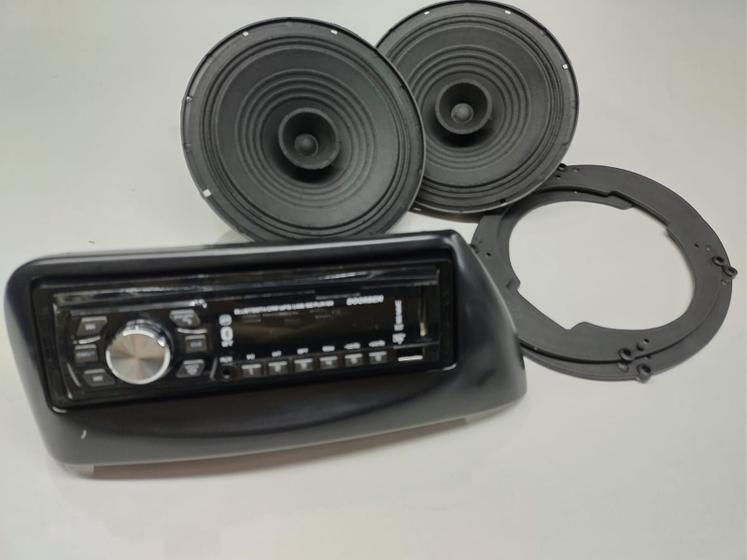 Imagem de Kit Radio, Moldura Ford Ka, 2 Alto Falante 6 Pol E Adaptador