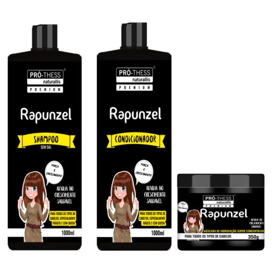 Imagem de Kit Rapunzel Shampoo e Condicionador + Máscara Hidratante