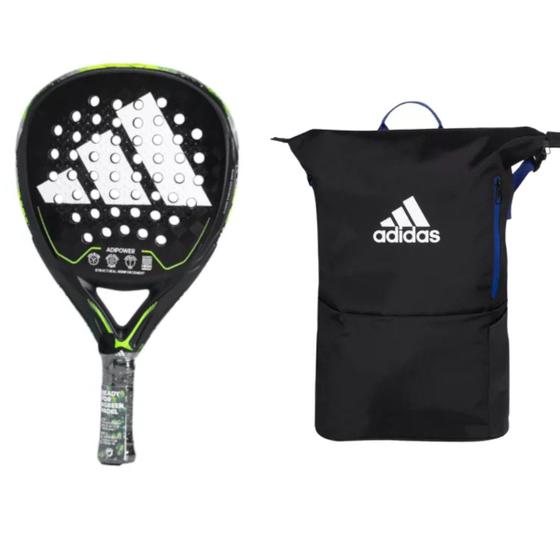 Imagem de Kit Raquete de Padel Adidas Adipower 3.2 e Mochila Multigame